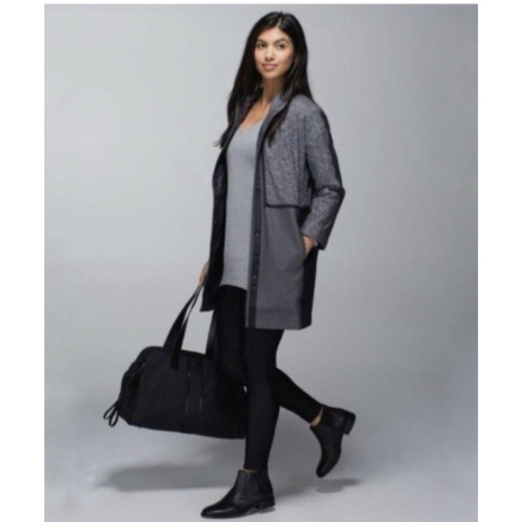 Lululemon Jackets & Blazers - Lululemon Cocoon Car Coat Size S Womens Jacket Snaps Pockets Nylon Blend C12